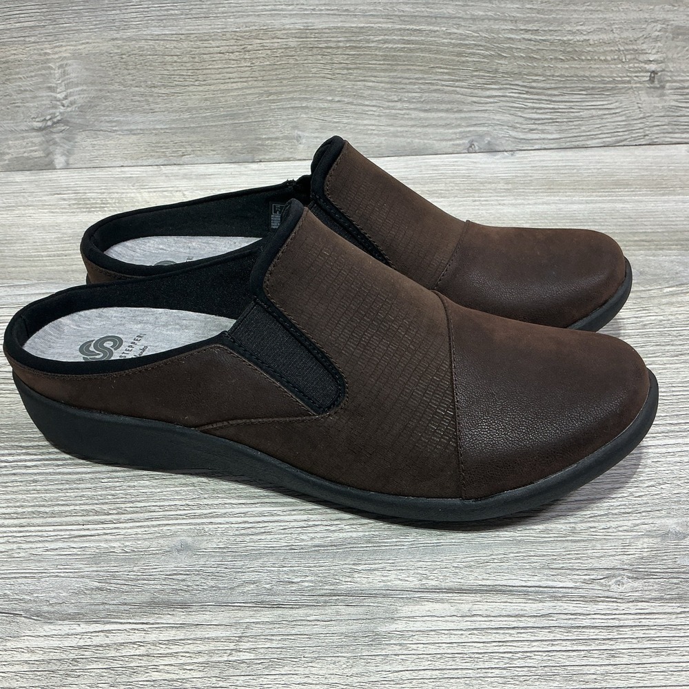 Clarks Cloudsteppers Sillian Free Womens Slip On Loafers Flats Size 10W Brown